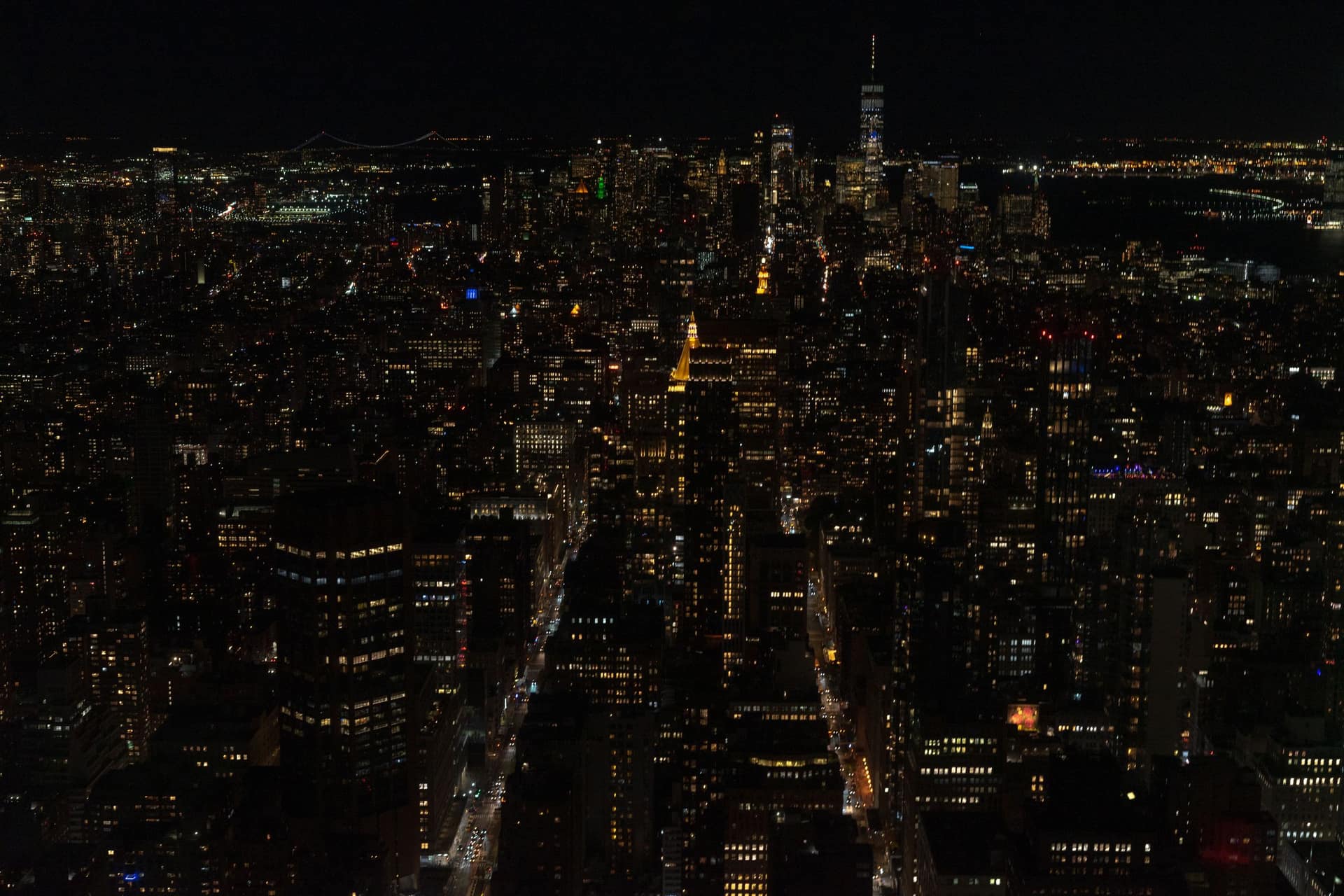 Manhattan skyline at night