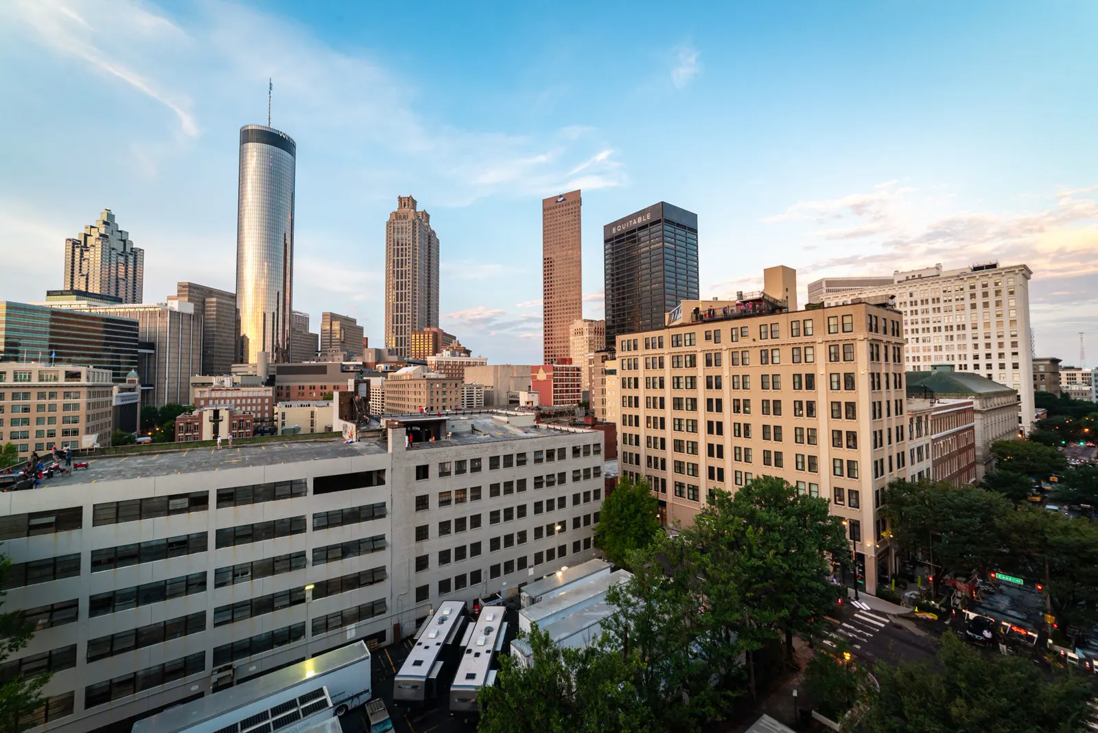 Downtown Atlanta skyline in daylight. Atlanta, Georgia