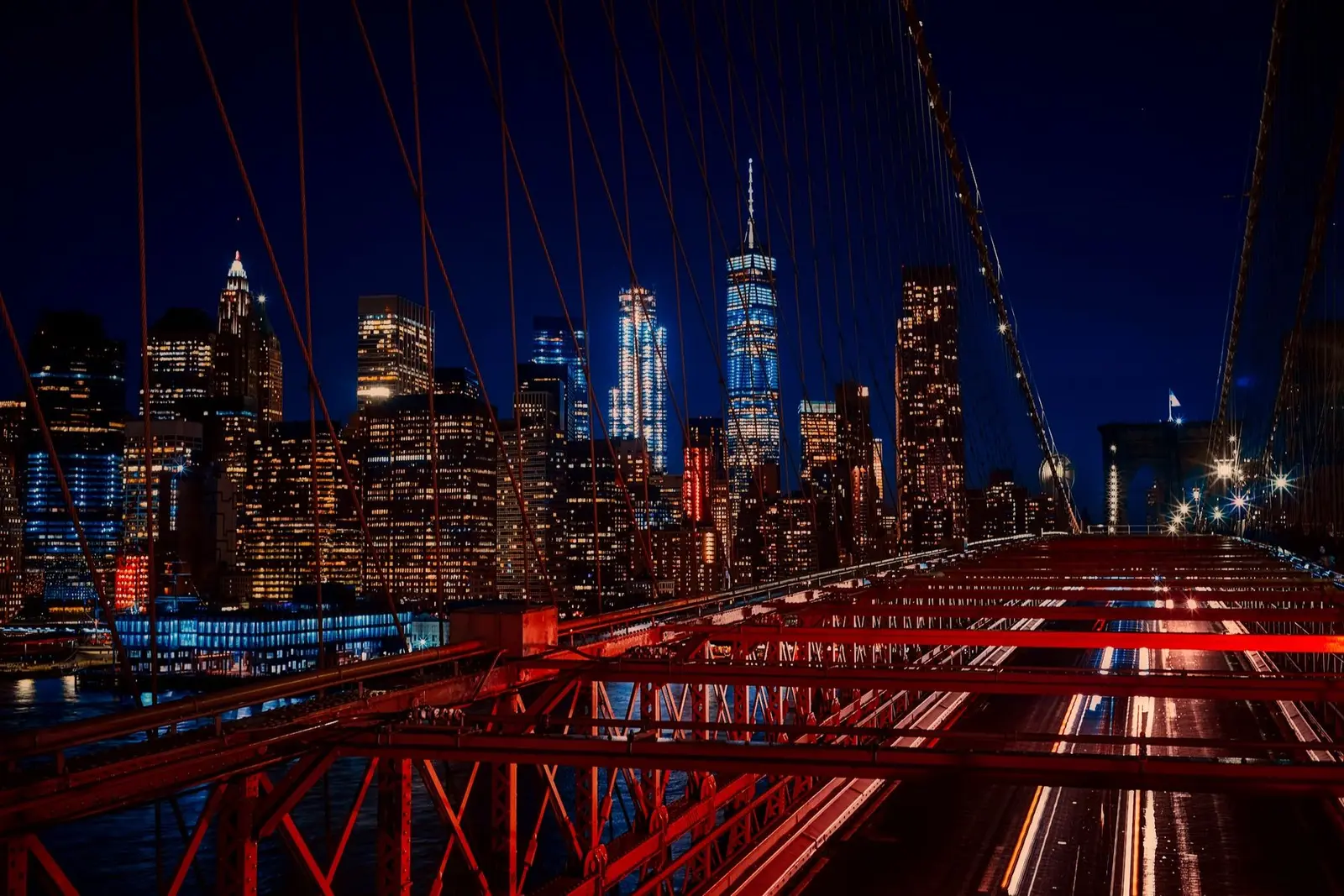 Lower Manhattan skyline in New York City. New York City, New York