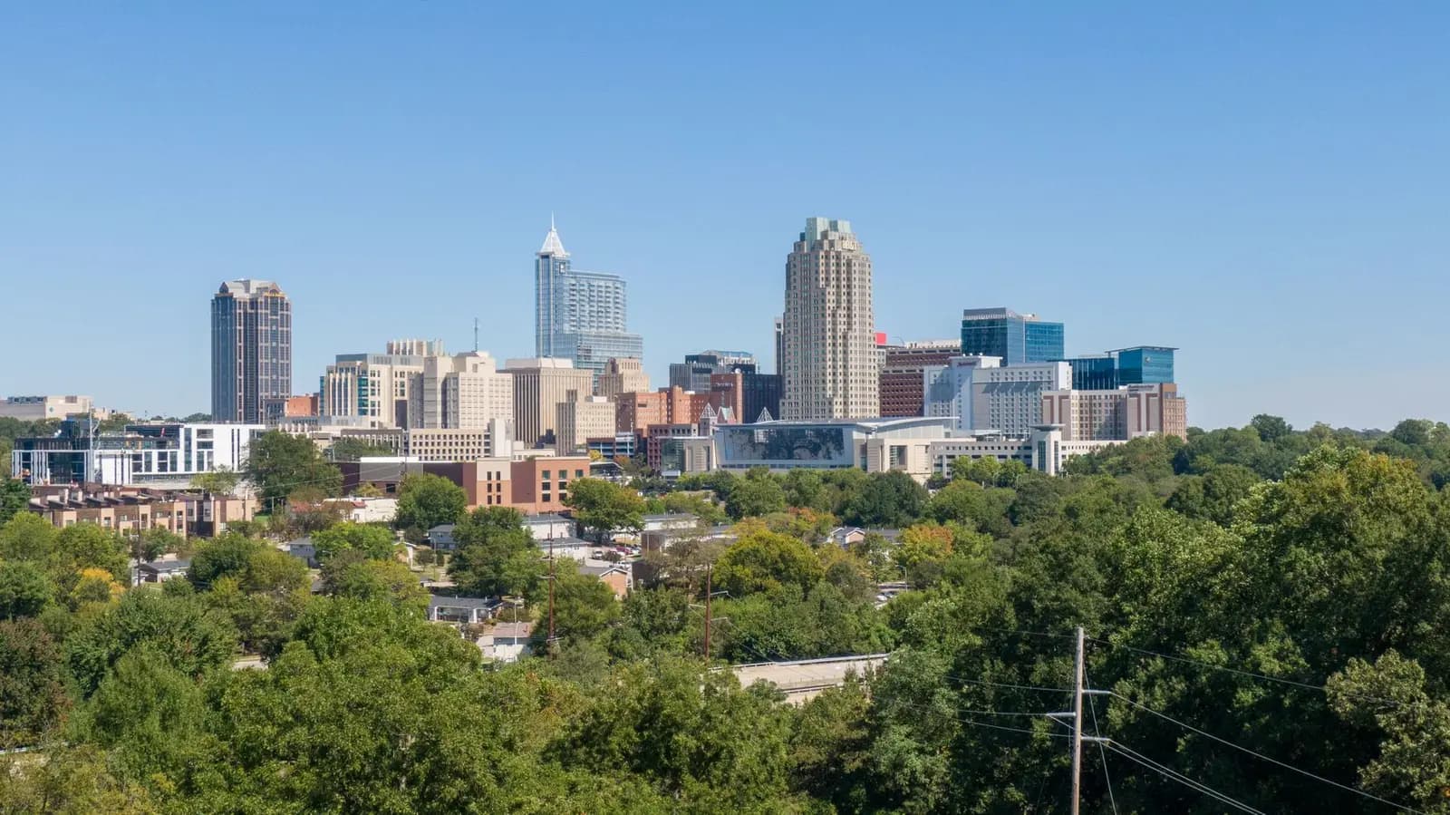 Downtown Raleigh skyline. Raleigh, North Carolina